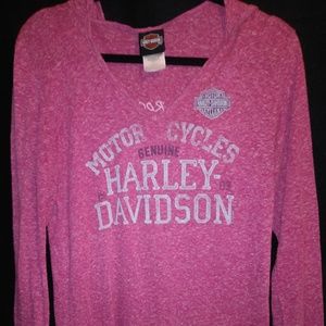 Harley Davidson Women's Long Sleeve Hooded T - XL